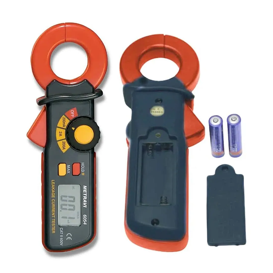 Metravi 3-1/2 Digit / 30 mm Digital AC Leakage Current Clamp Meter, DT-6054