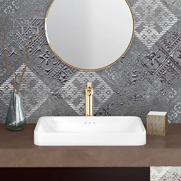 Kohler Aleo+ Single Control Tall Basin / Lavatory Faucet Without Drain In French Gold Finish, K-72337IN-4ND-AF