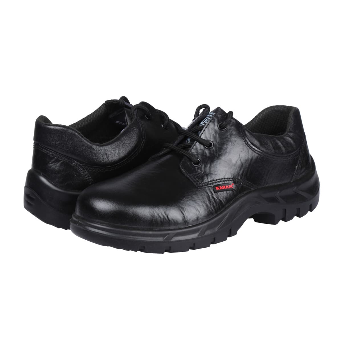 Karam Workmen's Deluxe Leather Safety Shoe - Fibre Toe (Black), FS05BL