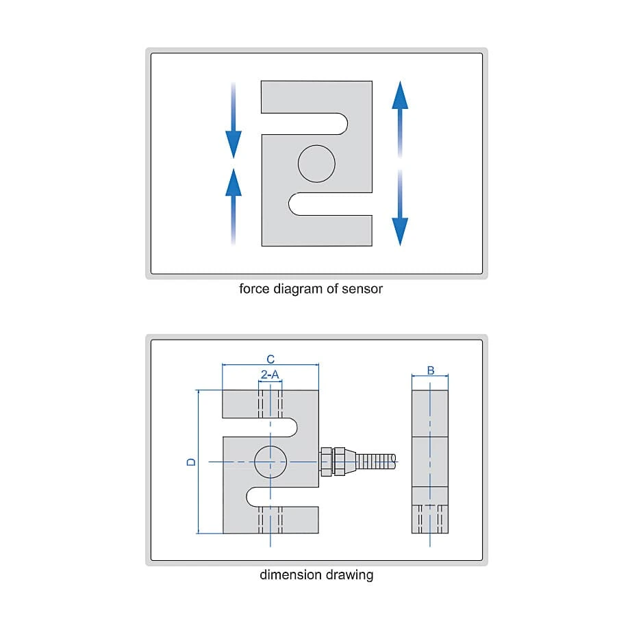 Insize 15kN /1.5T Compression Sensor (S-Type Tensile), 8650-15K
