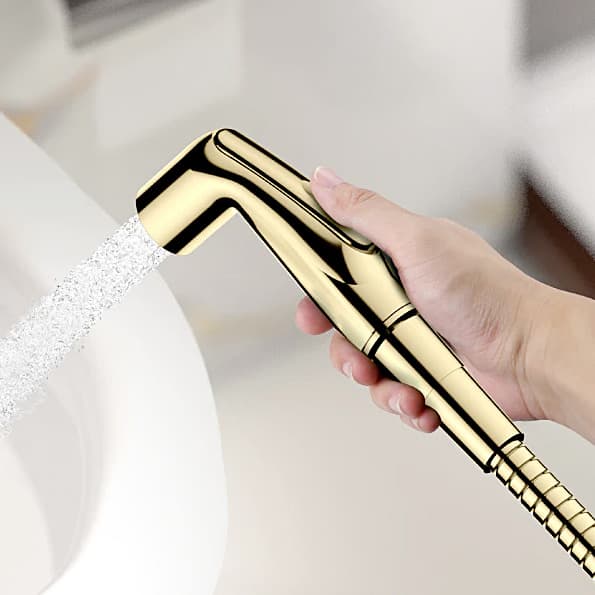 Kohler Complementary Health Faucet With Side Spray, Metal Hose In French Gold Finish, K-12927IN-AF