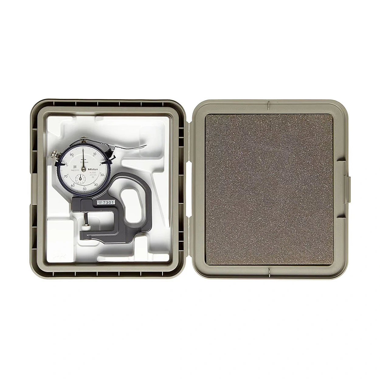 Mitutoyo 0 - 10 mm Standard Dial Indicator Thickness Gauge (Ceramic Contact Elements), 7301A
