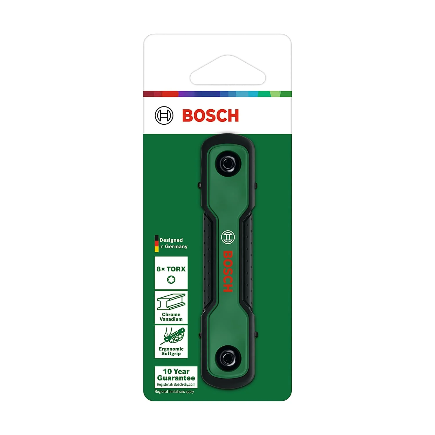 Bosch 8 in 1 Folding Torx Key Set, 1 600 A03 9L8