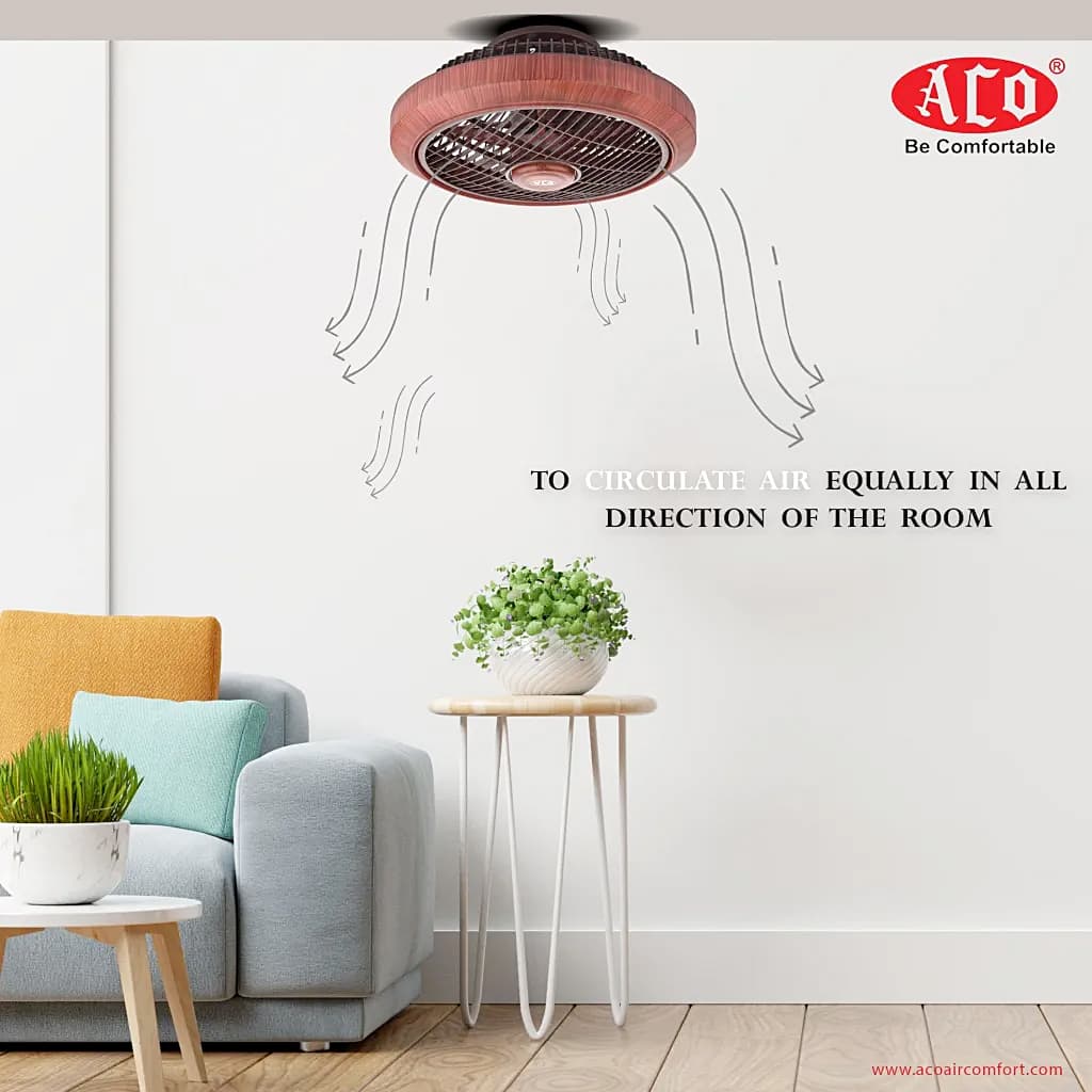 Aco 300 mm Katrina Cabin Fan (Wooden Color), A-302-PW