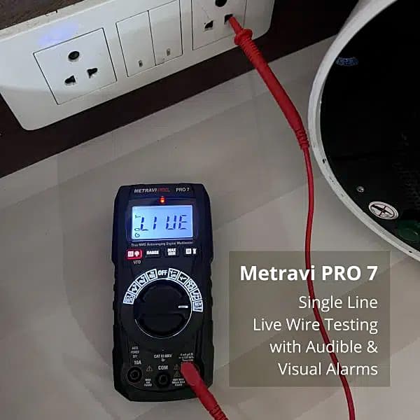 Metravi 4000 Counts / 600 V AC / DC Non Contact Digital Multimeter, PRO-7