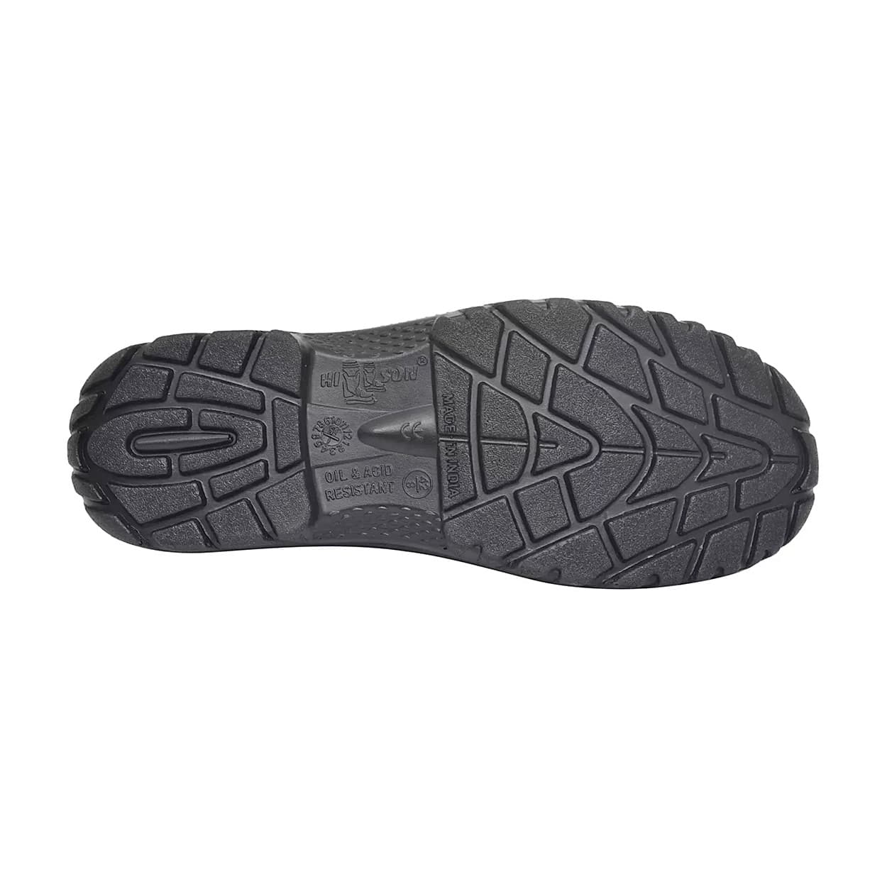 Hillson ISI Marked Single Density Buff Leather Jaguar Safety Shoes - Steel Toe (Black)