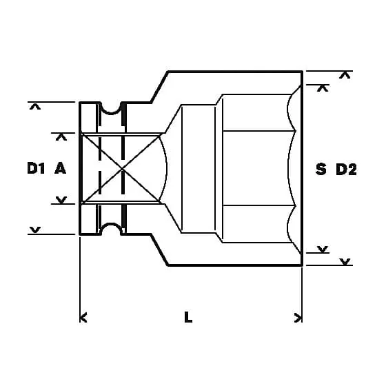 Bosch 10 mm, 1/4" Sq. Drive Sockets For Impact Wrenches, 1 608 551 006