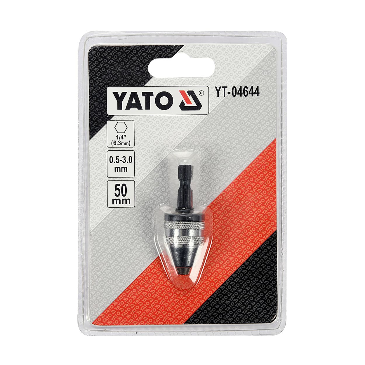 Yato 1/4 Inch , 0.5 - 3 mm Hex Keyless Chucks Snap - Out, YT-04644