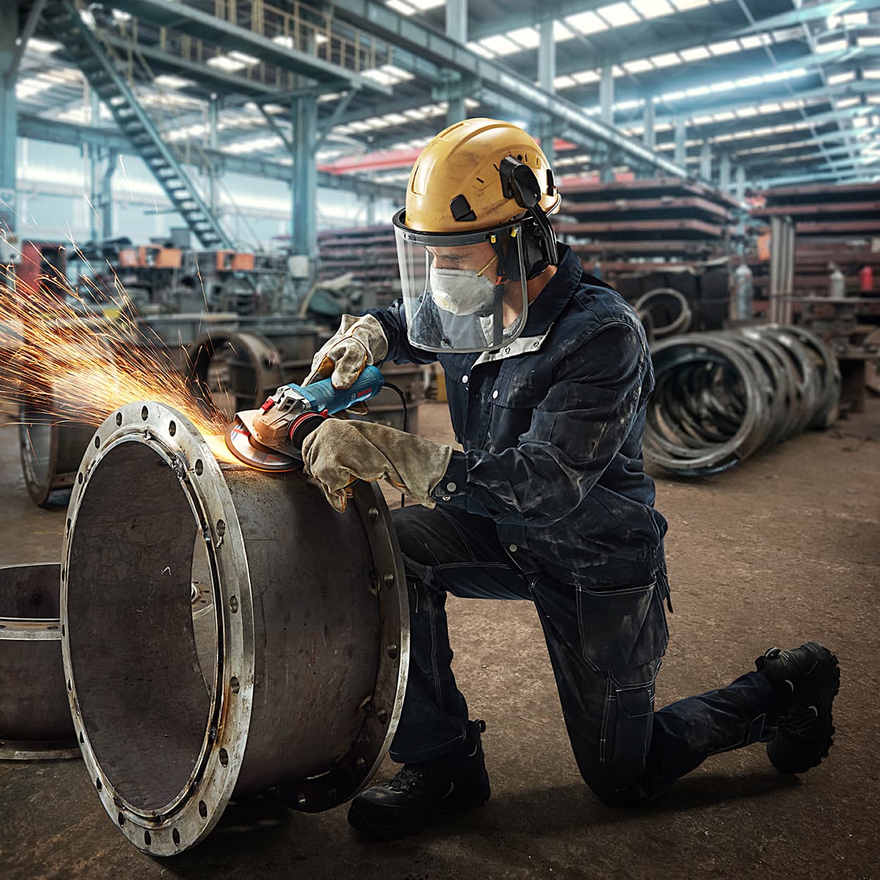 Bosch 125mm / 5 inch 1200W Professional Angle Grinder, GWS 12-125 S