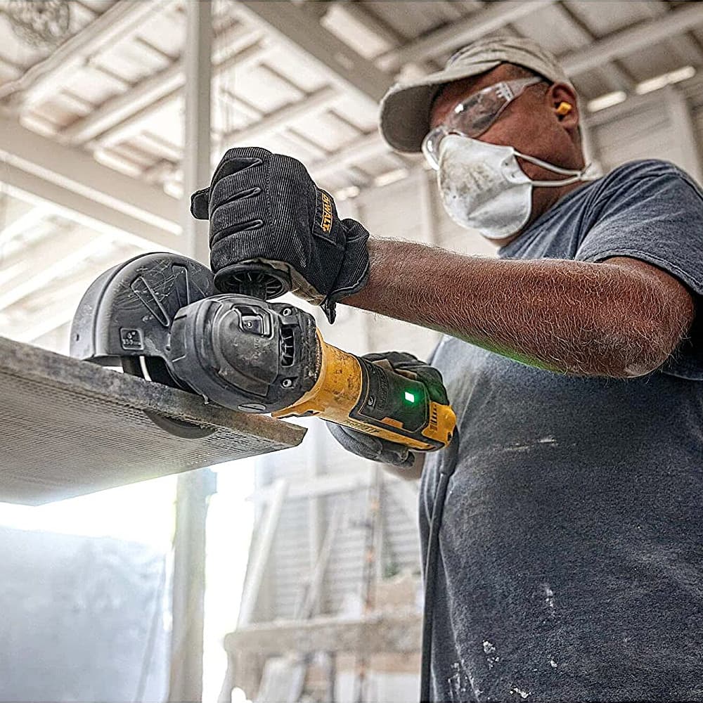 Dewalt 1700W / 125mm Heavy Duty Brushless Medium Angle Grinder-Perform & Protect Shield, DWE4347-QS