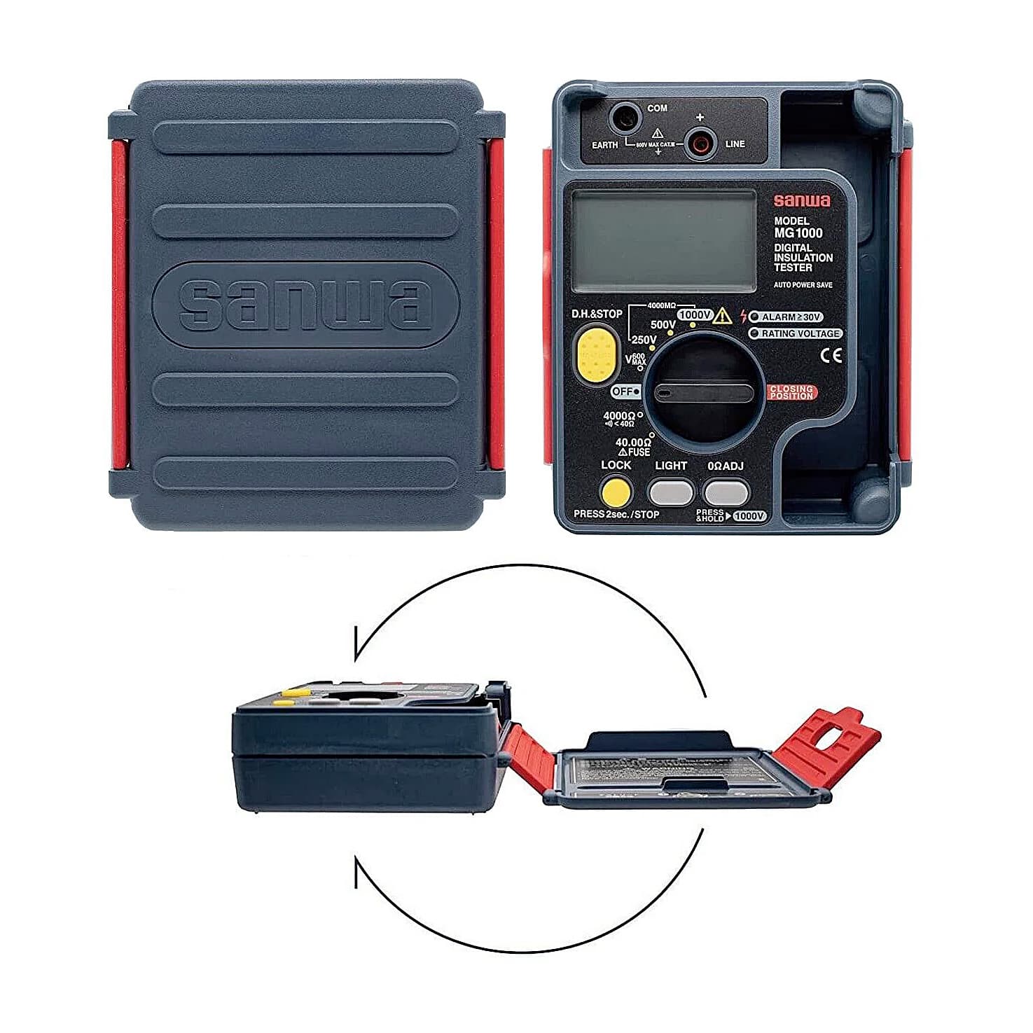 Sanwa 1000V / 4000 MOhms Range Digital Insulation Tester, MG1000