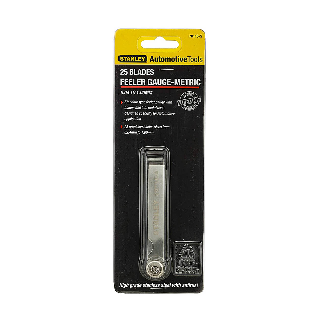 Stanley 25 Blades 0.04 To 1.00 mm Feeler Gauge, 70115-S
