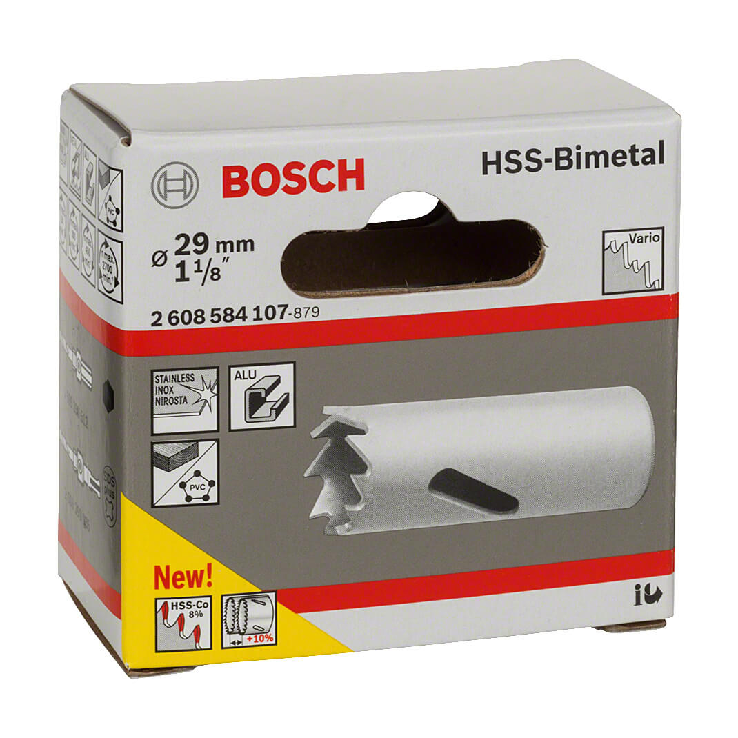 Bosch 29 mm HSS Bi-Metal Holesaw for Standard Adapter (Long Life), 2 608 584 107