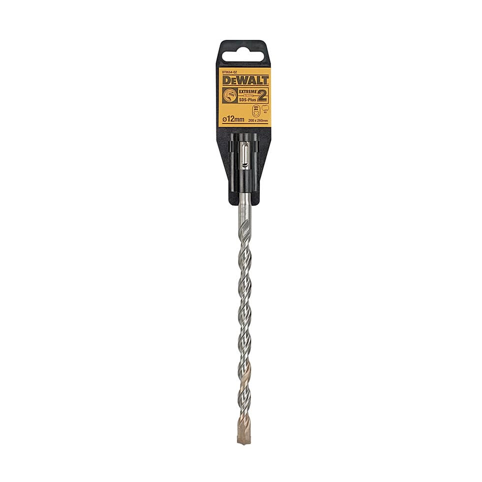 Dewalt 12 x 260 mm Extreme SDS Plus 2 Cutter Drill Bit, DT9554-QZ