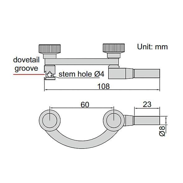Insize Dial Test Indicator Centering Holder, 6291-1