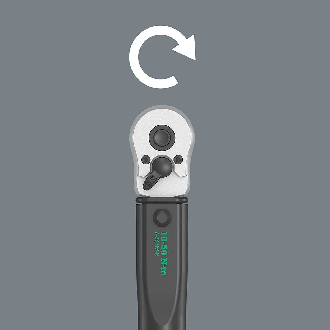 Wera 10 - 50 nm (1/2 Inch Sq. Drive) Torque C 1 Wrench With Reversible Ratchet, 05075620001