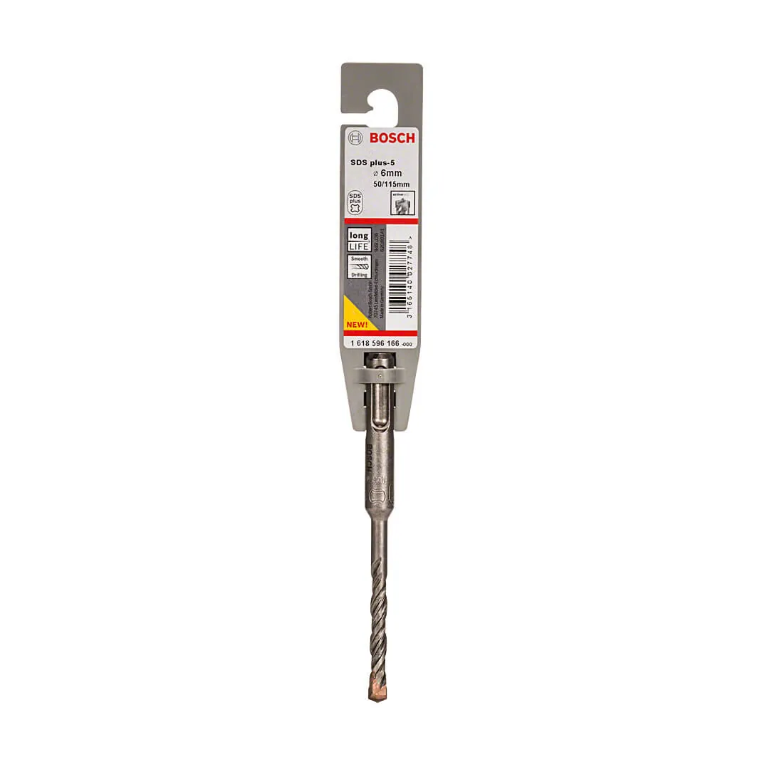 Bosch 6.00 x 115 mm SDS Plus-5 Drill Bits, 1 618 596 166