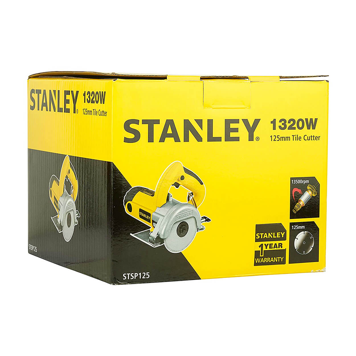 Stanley 125mm 1320W Marble Cutter/ Tile Cutter Machine, STSP125-IN