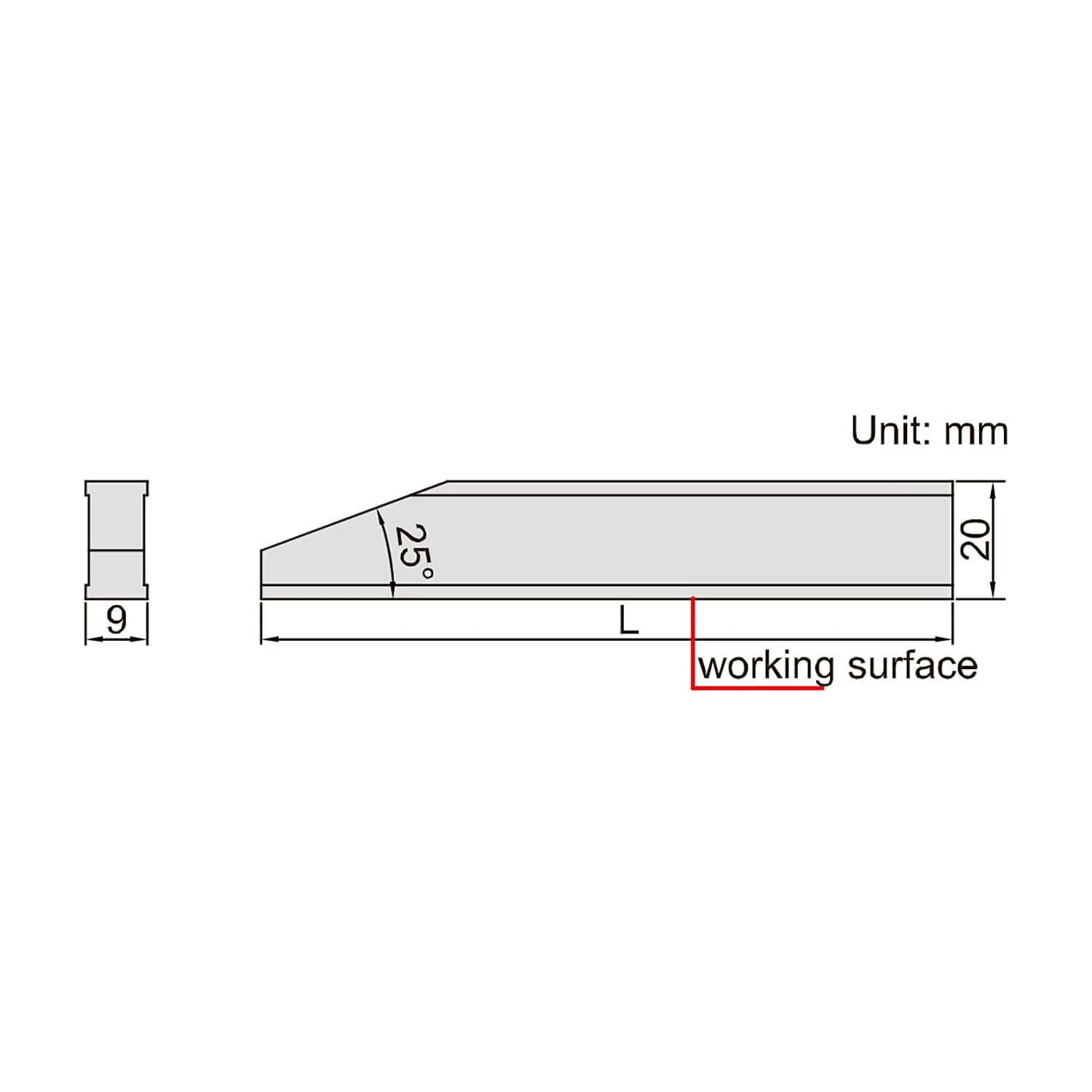 Insize 100 mm Basic Type Gauge Block Parallel Jaw, 6981-C1