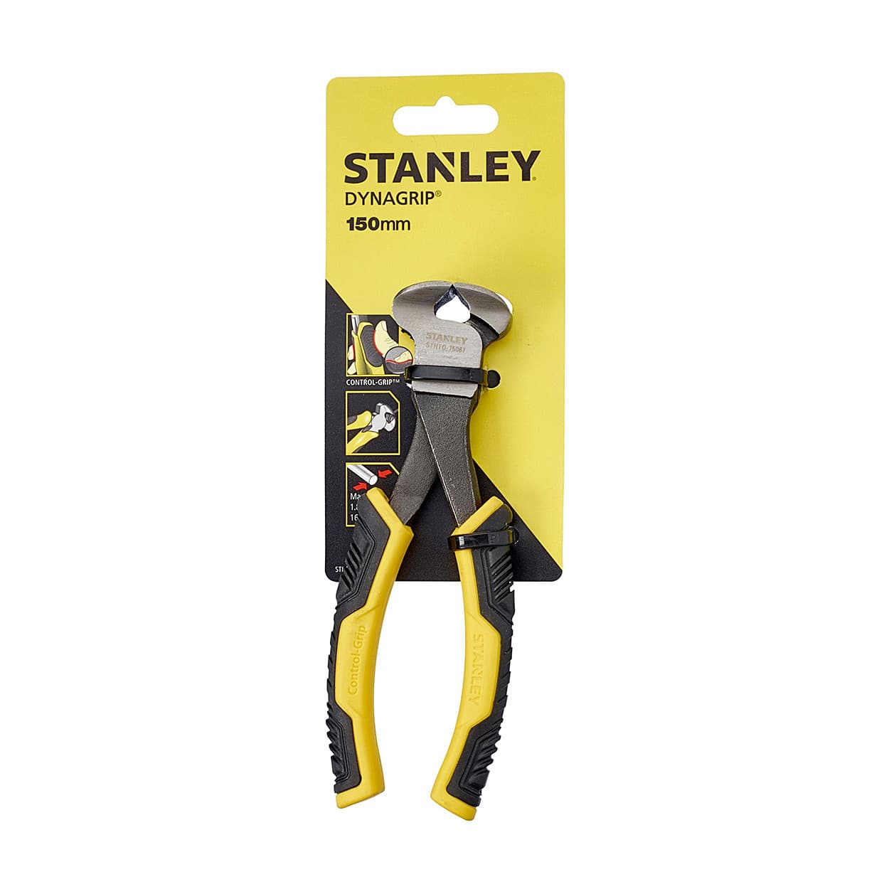 Stanley 6 inch / 150 mm Dynagrip End Cutter Pliers (Cushion Grip), STHT0-75067