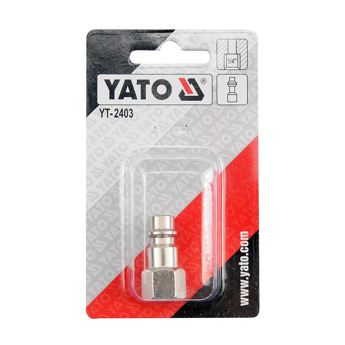 Yato 1/4 Inch Quick Coupler 1/4" F x 1/4" M, YT-2403