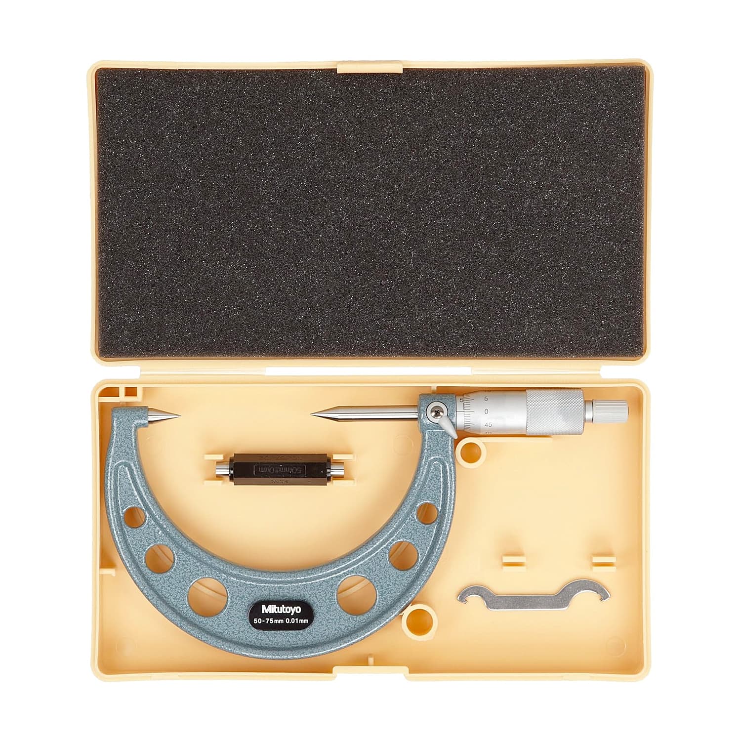 Mitutoyo 50 - 75 mm / 30 Degree Point Micrometer with Carbide Tip, 112-215