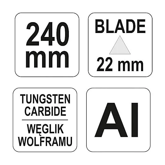 Yato 240 mm Metal Scraper, YT-5702