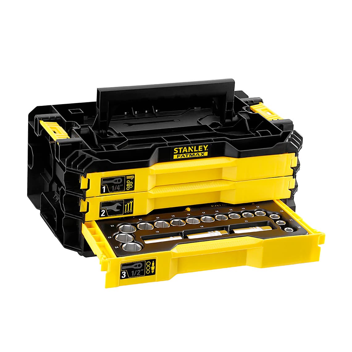 Stanley 126 Pcs Fatmax Pro-Stack 3 Drawers Tool Kit, FMMT98107-1