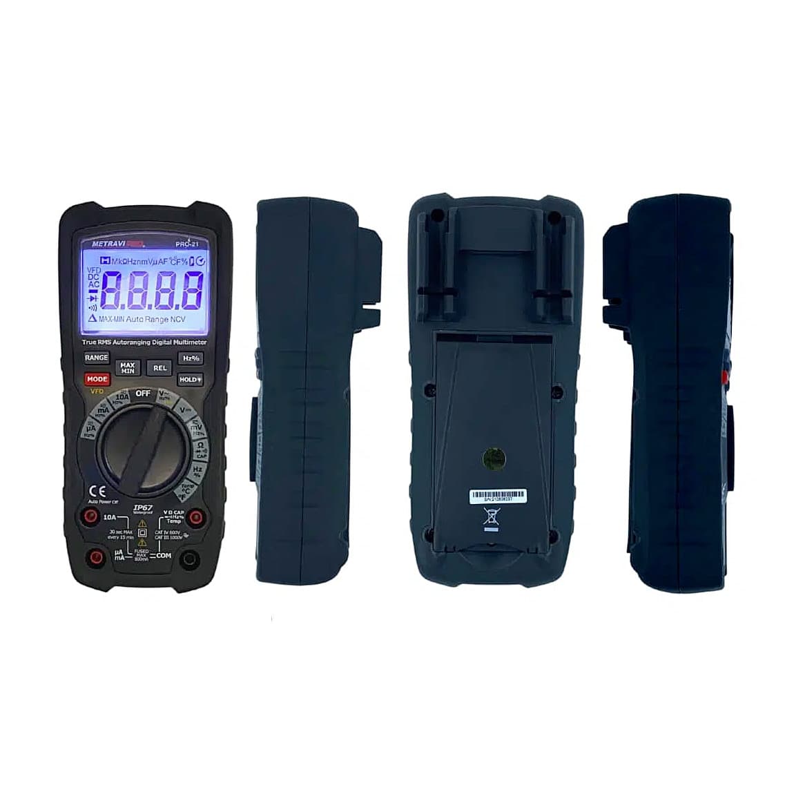 Metravi 6000 Counts / 1000 V AC / DC Digital TRMS Multimeter with VFD, PRO 21