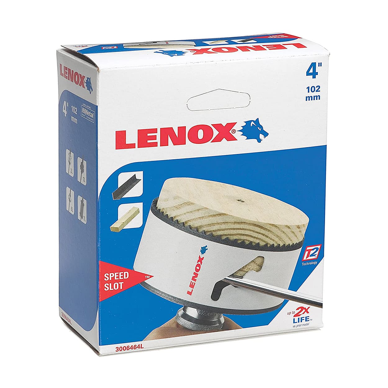 Lenox 102 mm / 4 inch Bi-Metal Speed Slot Hole Saw With T3 Technology, 3006464L