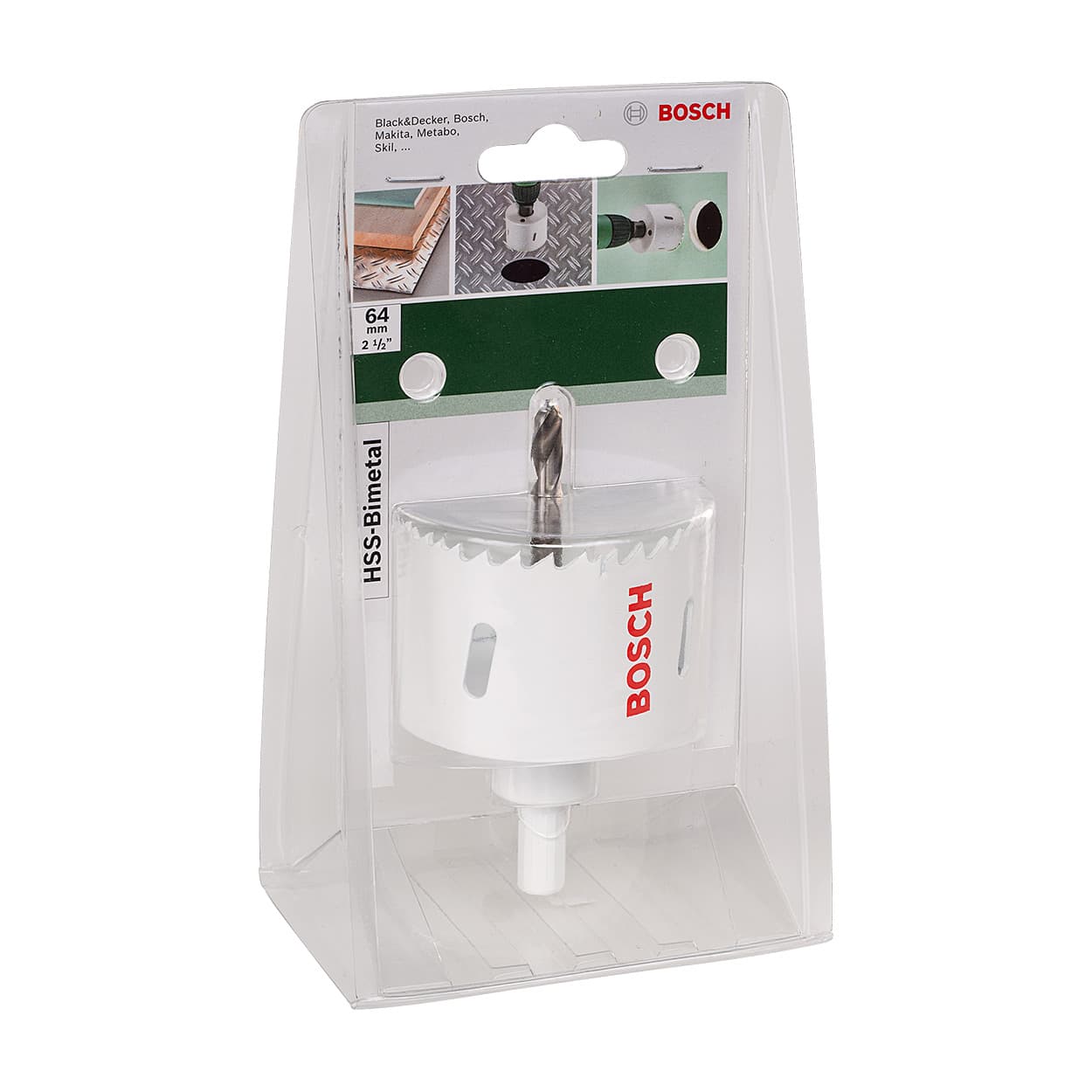 Bosch 64 mm HSS Bi-Metal Holesaw with Adaptor, 2 609 255 612