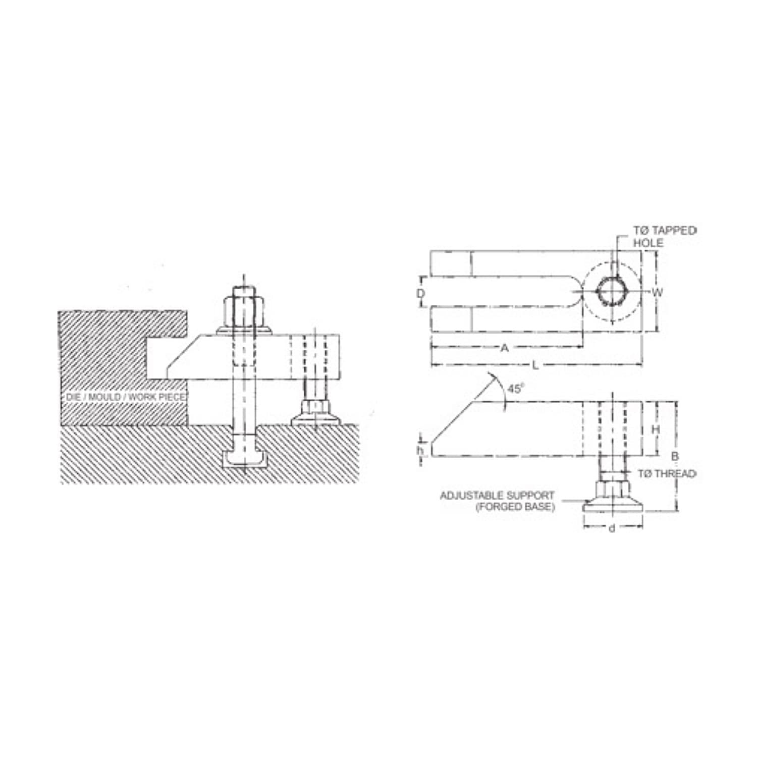 Apex M12 Open End Mould Clamp, 935-1