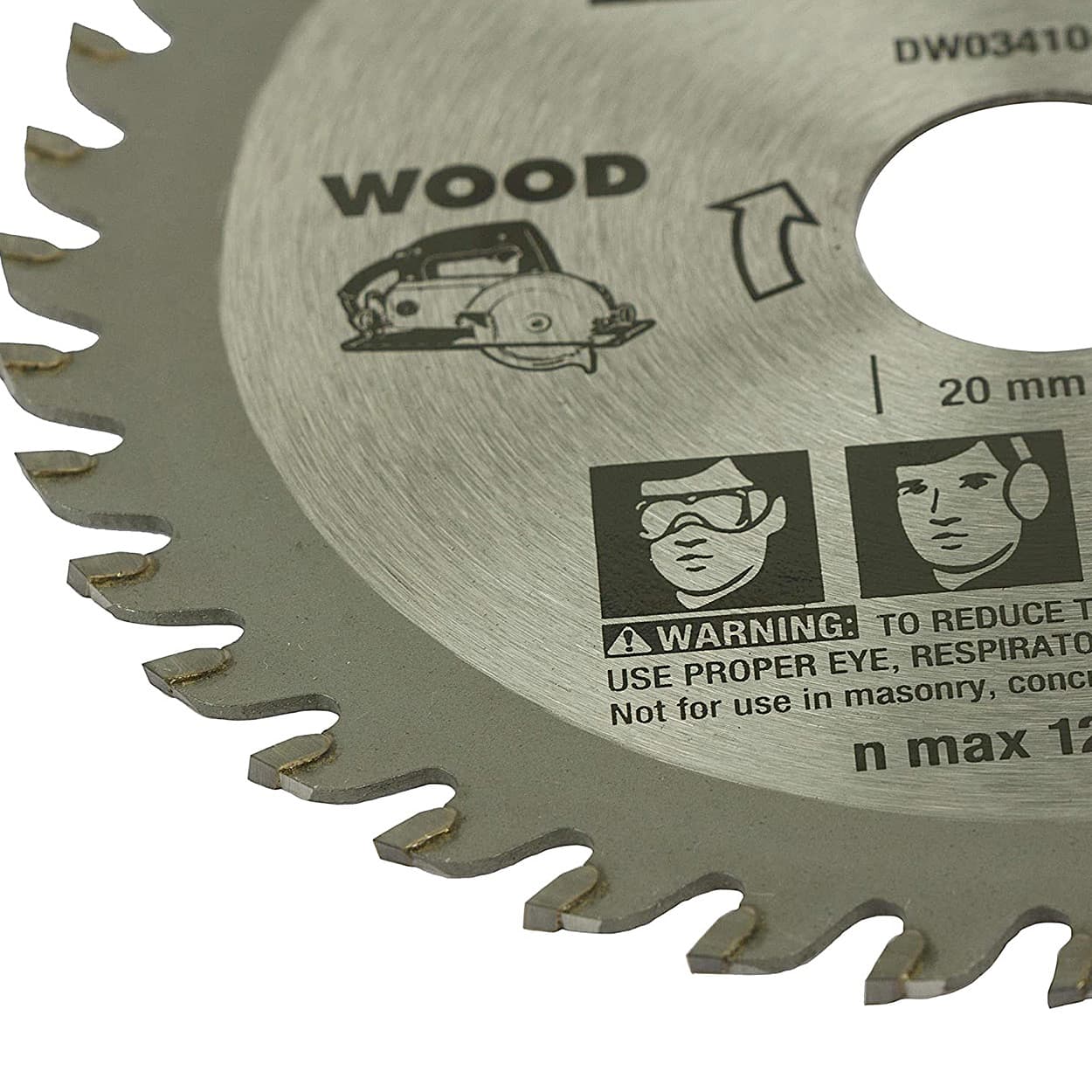 Dewalt 110mm 40T TCT Circular Saw Blade For cutting MDF Plywood and Laminated Wood (Pack of 25 Pcs), DW03410-INPRM1