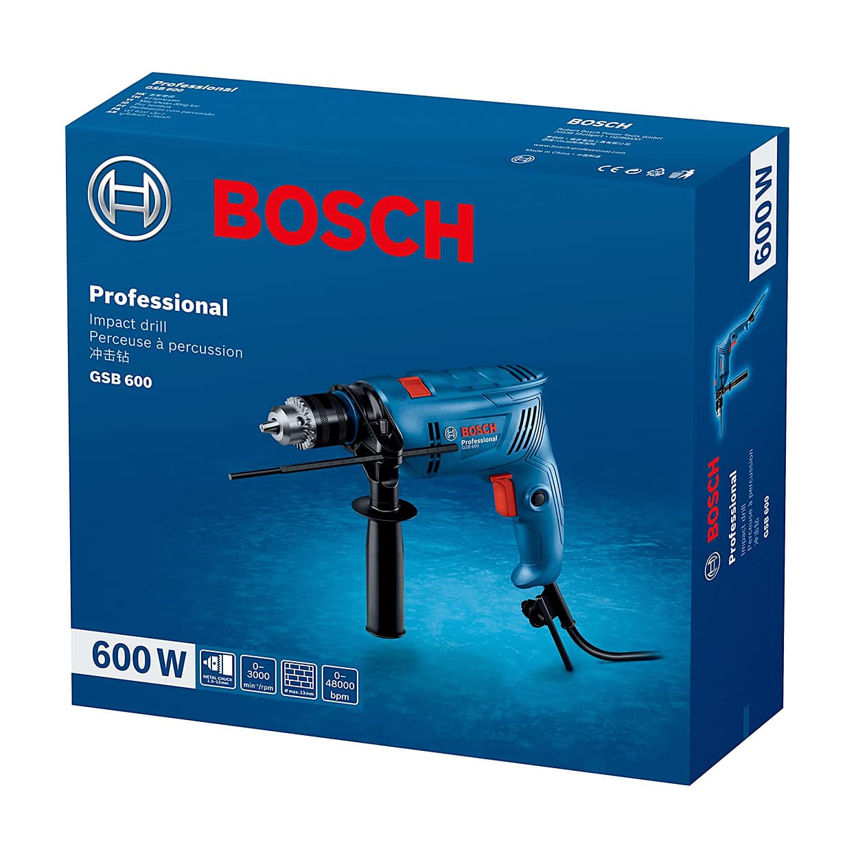 Bosch 13mm 600W Professional Impact Drill, GSB 600