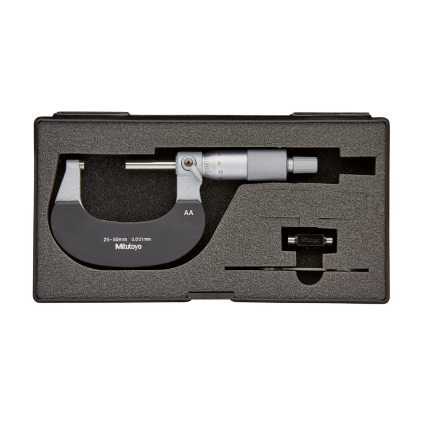 Mitutoyo 25 - 50 mm Outside Micrometer with Rachet Stop, 102-312