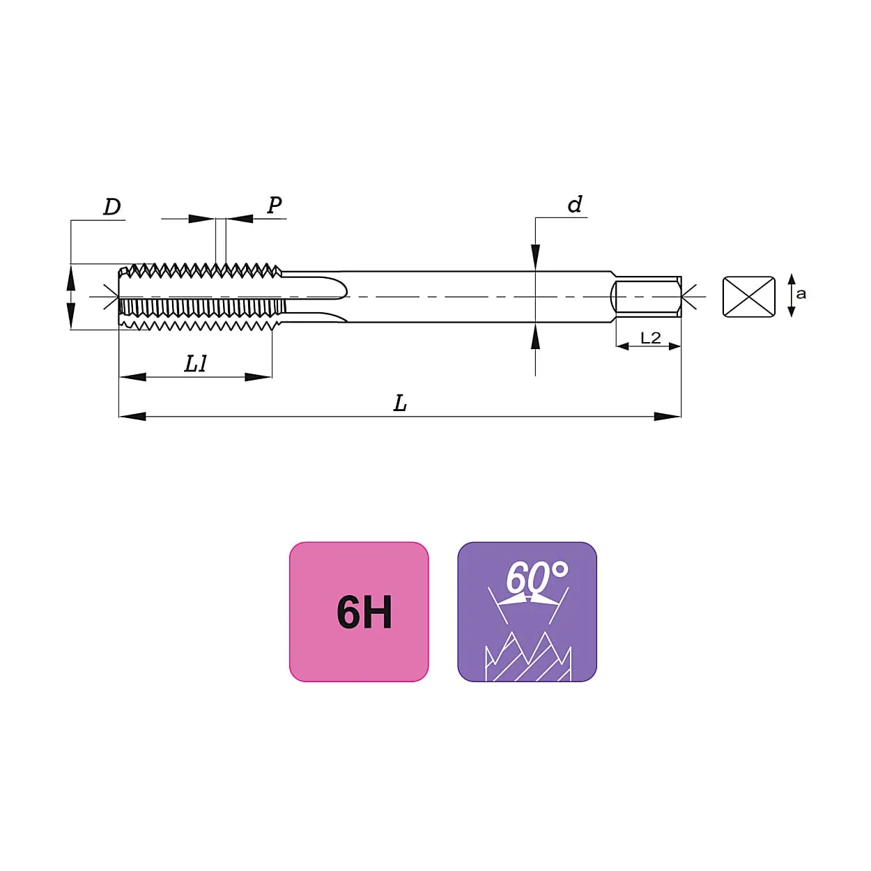 JK M30 x 3.00 Metric Coarse Pitch HSS Hand Taps (Set of 3 Pcs),