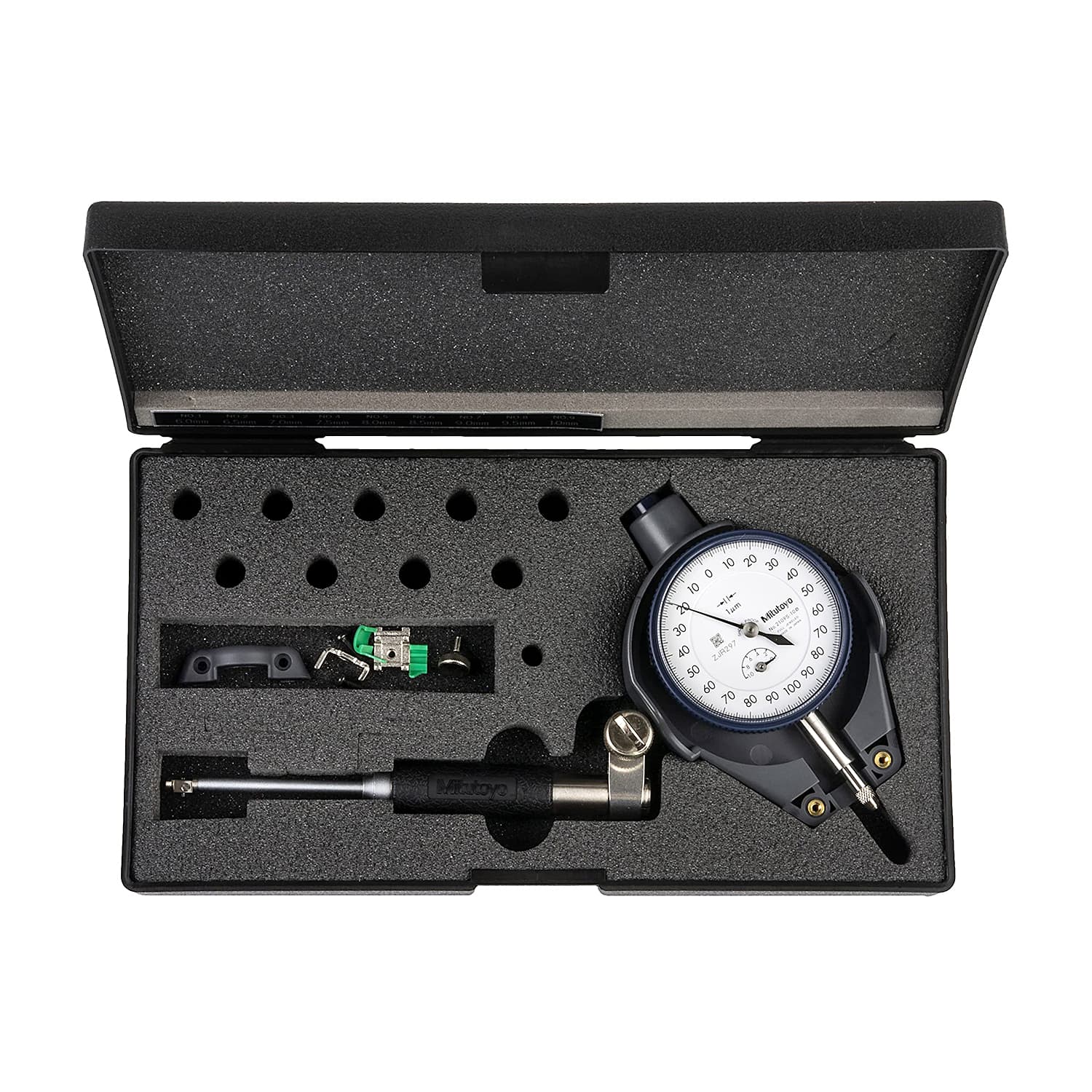 Mitutoyo 6 - 10 mm 2-Point Inside Measuring Instrument Bore Gauge For Small Holes With Dial Indicator (Graduation 0.01 mm), 511-211-20