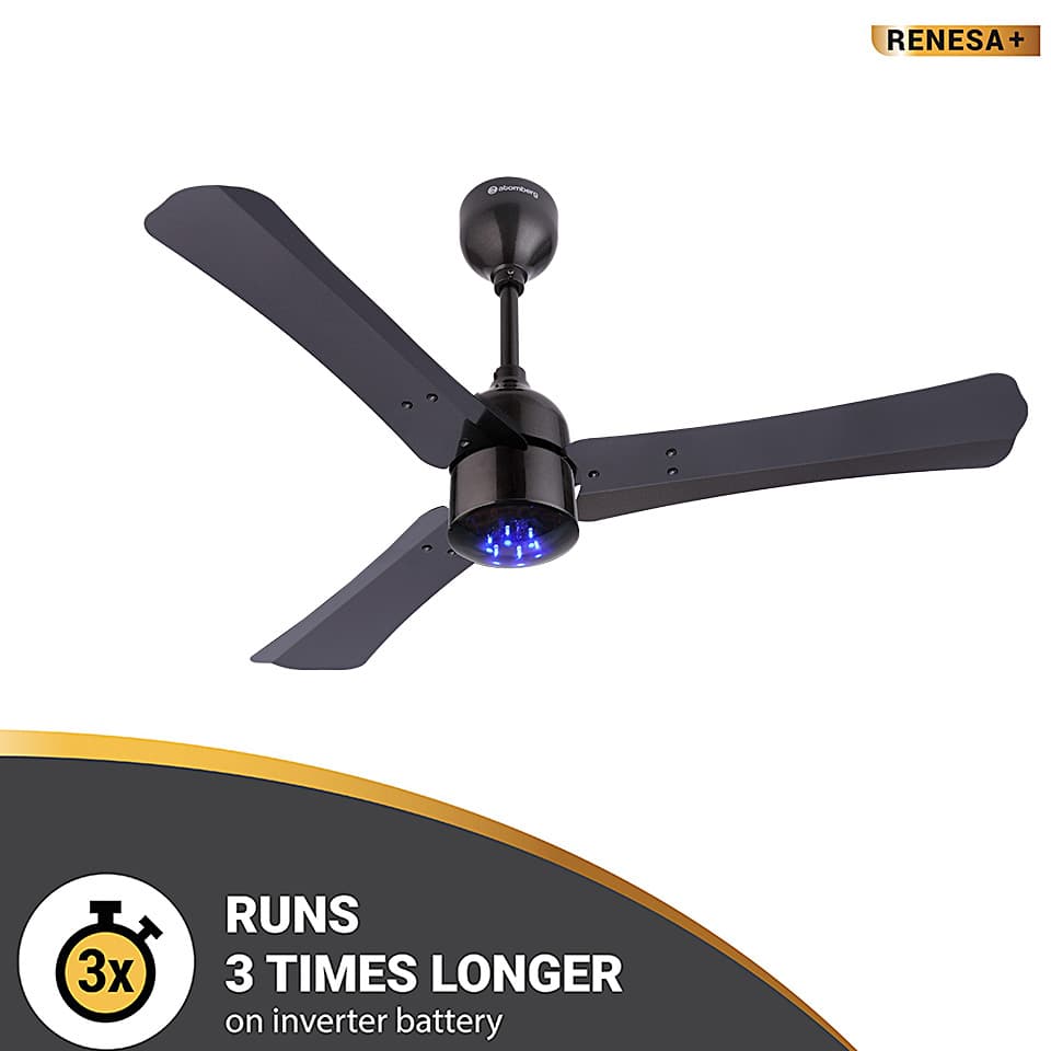 Atomberg Renesa+ 900 mm Energy Efficient Dust Resistant Ceiling Fan With BLDC Motor & Remote (Earth Brown)
