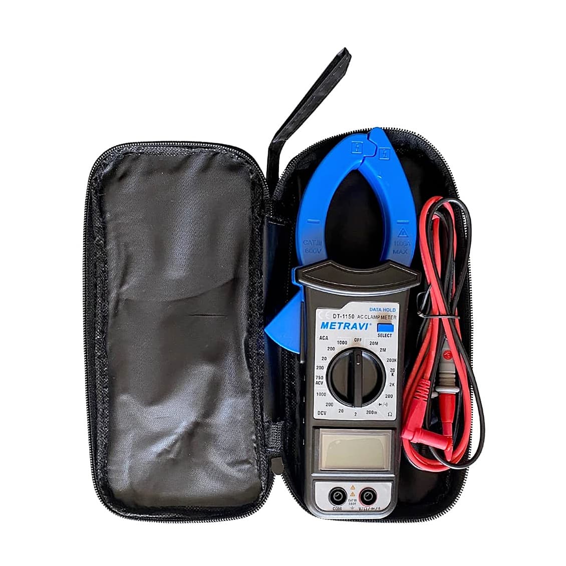 Metravi 3-1/2 Digit / 2000 Counts Digital AC Clamp Meter, DT-1150