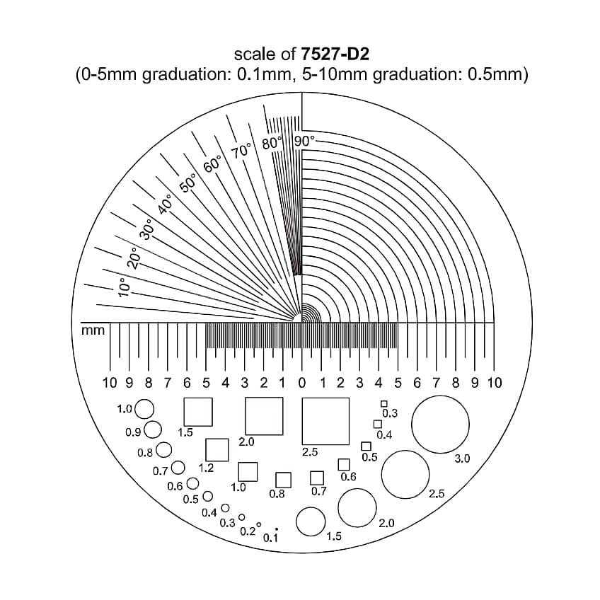 Insize 10X Measuring Magnifier with Illumination, 7527-D2