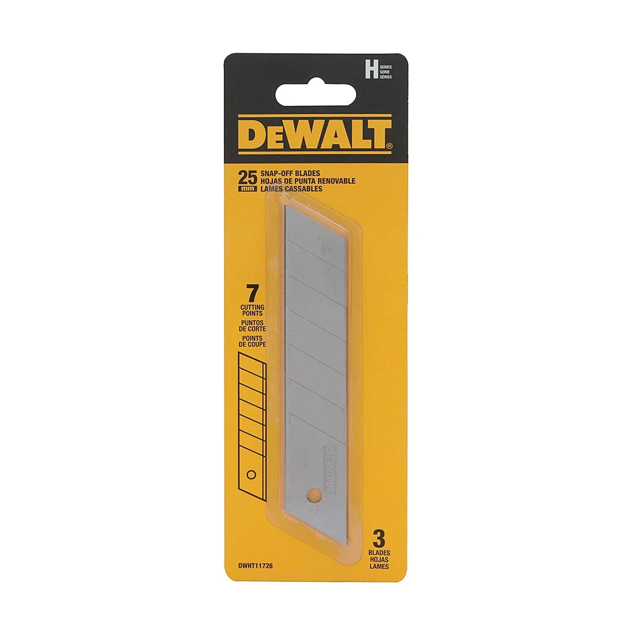 Dewalt 25 mm Snap-off Induction Hardened Blades (Pack Of 3 Pcs), DWHT11726-0