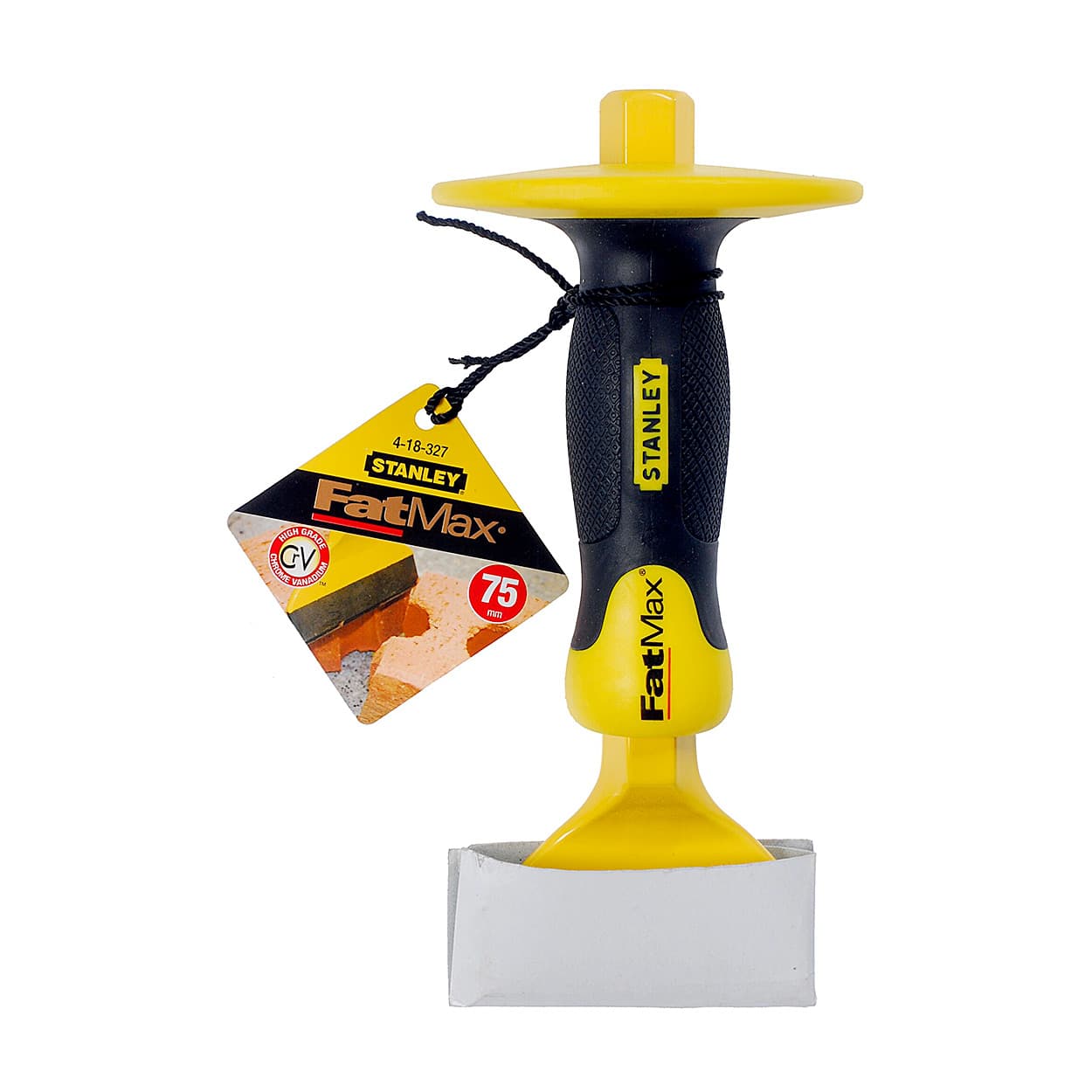 Stanley 75 x 215 mm FatMax (Brickset) Bolster Chisel With Guard, 4-18-327