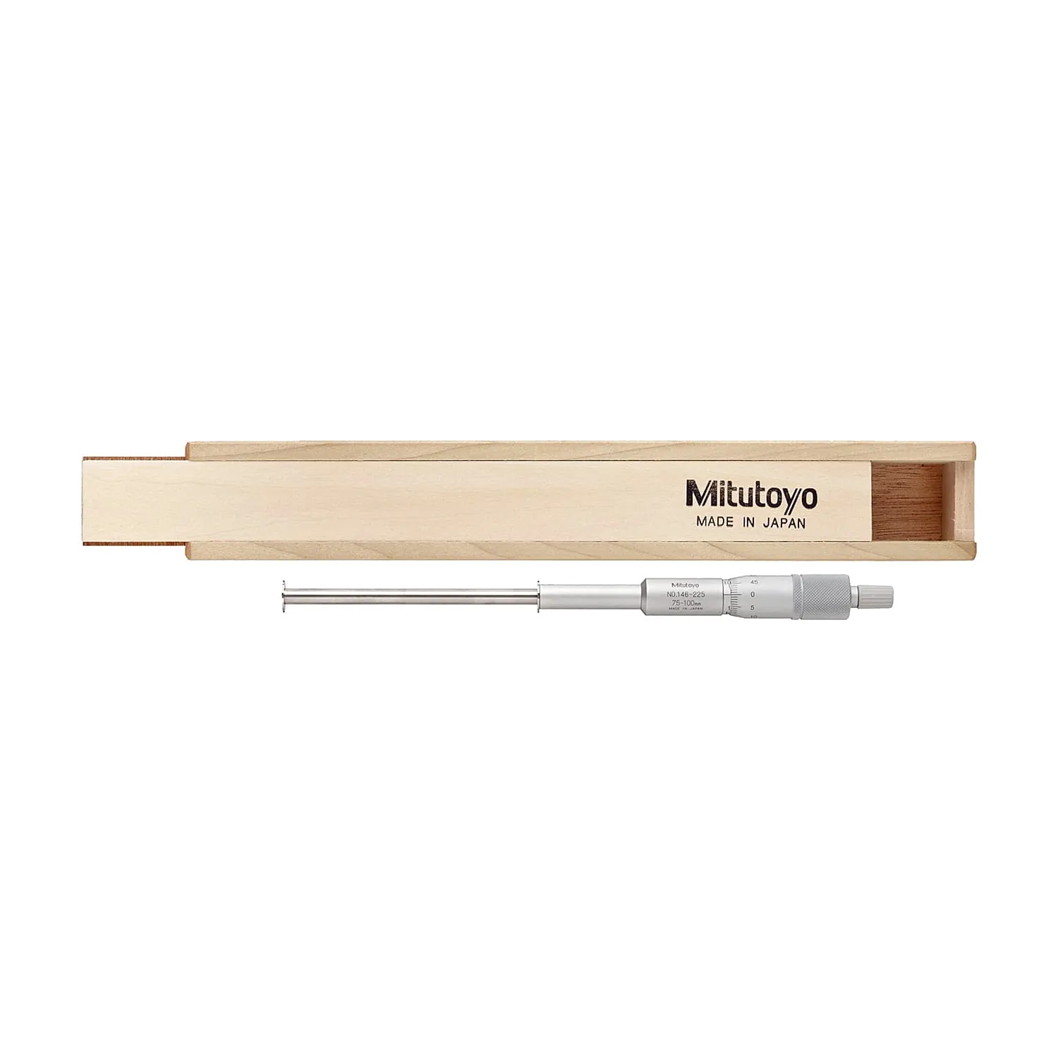 Mitutoyo 75 - 100 mm Non-rotating Spindle Type Groove Micrometer (Dia. 12.7 mm Flange), 146-225