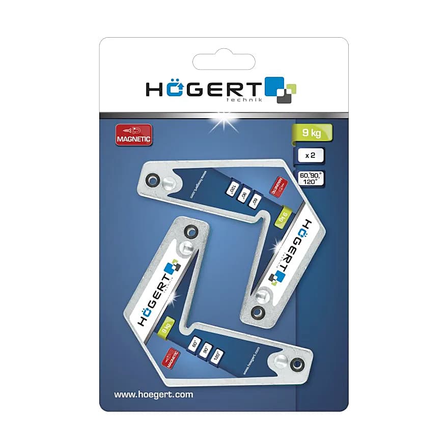 Hogert 197 mm Magnetic Welding Angle (2 Pcs), HT3B665