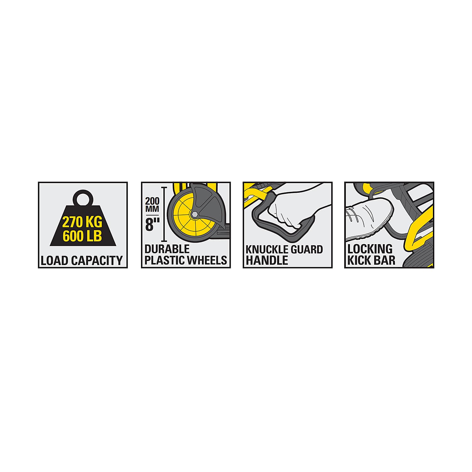 Stanley 181 Kg Load Capacity Folding Hand Truck, SXWT-FT591
