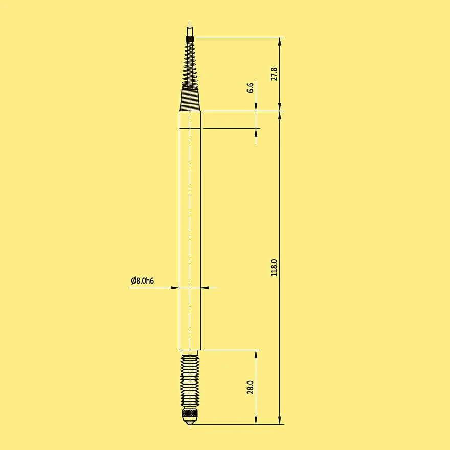 Baker 2.25 mm Half - Bridge Type Electronic Axial Probe, 2950