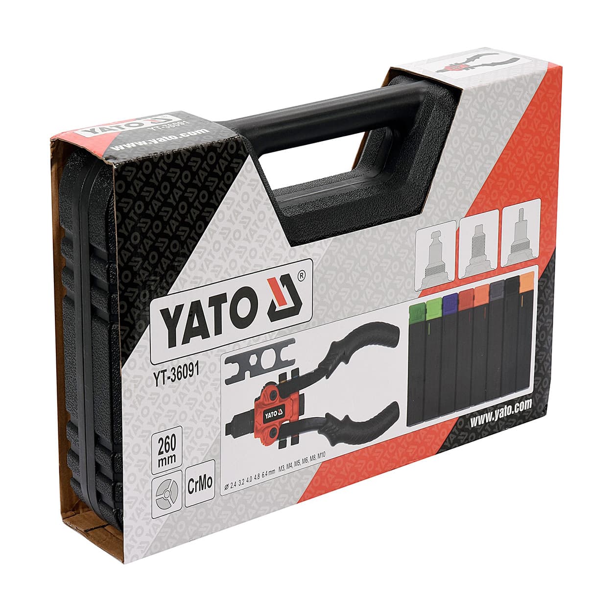 Yato M3 - M10 mm Hand Riveter (3 In 1), YT-36091