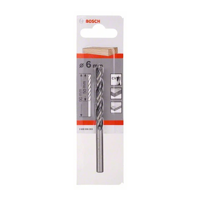 Bosch 6.00 mm Brad Point Drill Bit, 2 608 596 303