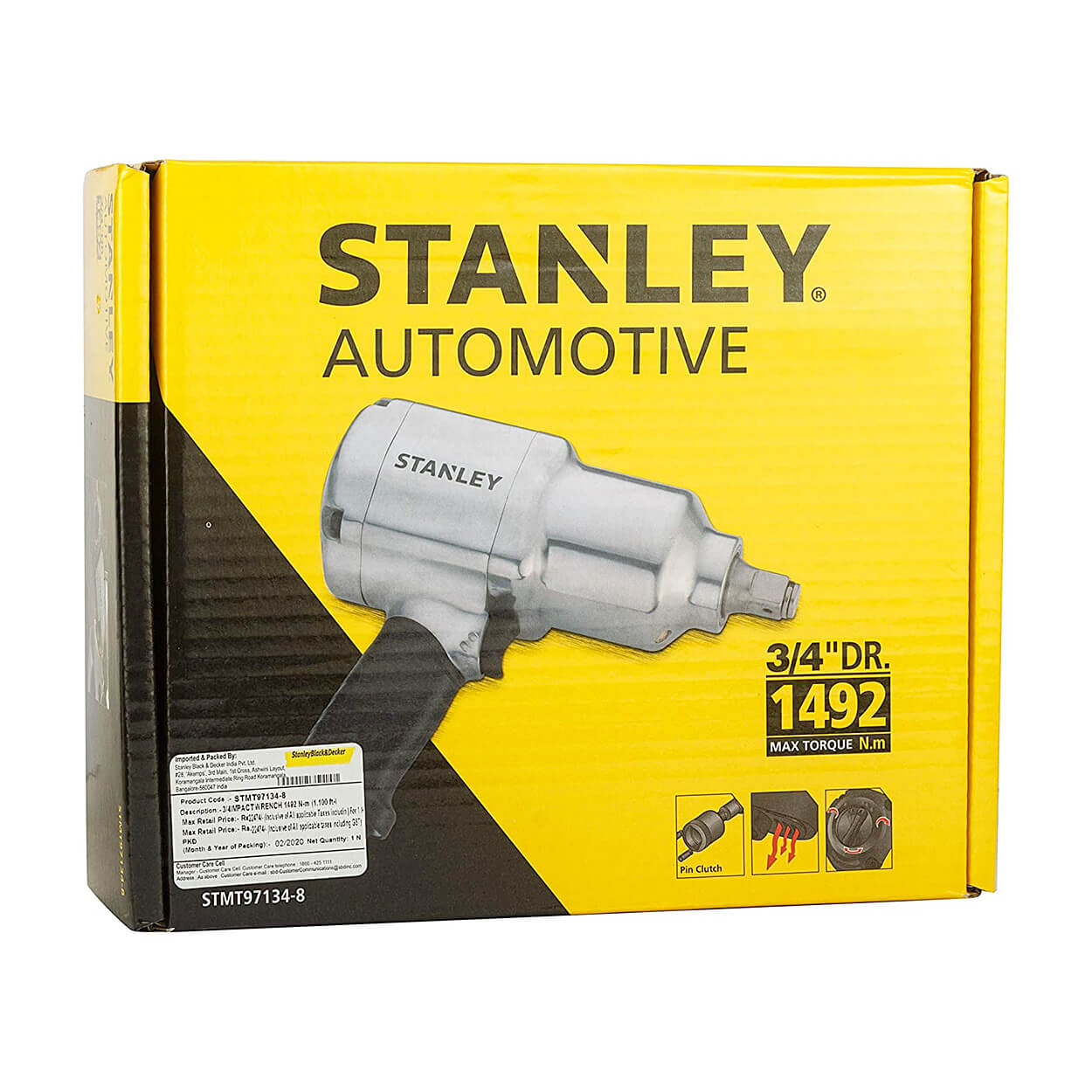 Stanley 3/4 inch Chrome Molybdenum Steel Air Impact Wrench, STMT97134-8