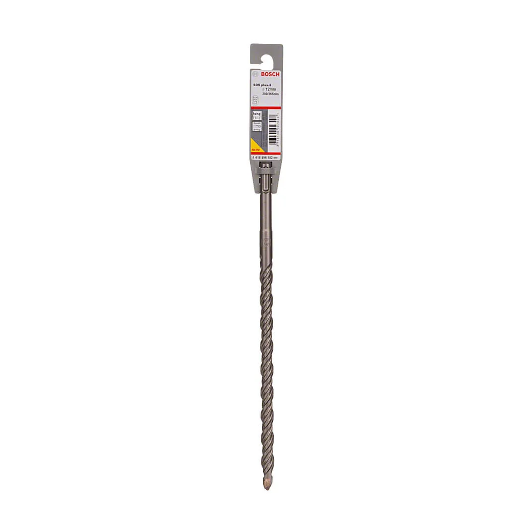 Bosch 12 x 265 mm SDS Plus-5 Drill Bits, 1 618 596 182